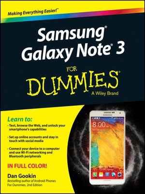 cover image of Samsung Galaxy Note 3 For Dummies
